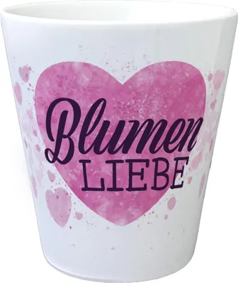 Produktbild von Blumenliebe mit rosa Herzen Blumentopf