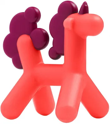 Produktbild von bienenfigur Einhorn 4 x 12,5 cm Silikon rot