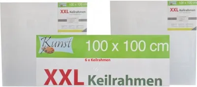 Produktbild von 4er-Set Keilrahmen XXL 100x100cm Leinwand Holzrahmen Leinwände Künstlerbedarf