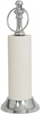 Produktbild von Casa Padrino Designer Küchenrollenhalter aus Aluminium H 40 cm, Durchmesser 14 cm - Antik Stil