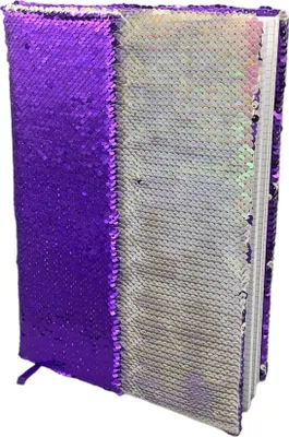 Produktbild von Magisch Wendepailletten Notizbuch A4 rosa/lila Kariert Pailletten 200 Seite