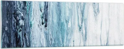 Produktbild von Bilder auf glas - Einteilig - Abstraktion Prellung Blau - 90x30cm - Glasbilder - Wandbilder - Bilder - zum Aufhängen bereit - Wanddekoration aus Glas - Glas Bilder - Wandbild auf Glas - GAB90x30-4380