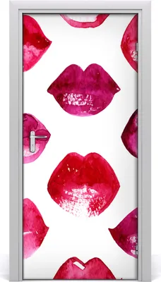 Produktbild von Tulup Türaufkleber 95x205 cm Dekorative Aufkleber Selbstklebend Wasserdichte Tapete Abnehmbar Schlafzimmer Wohnzimmer Wohnkultur - rote Lippen
