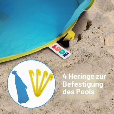 Produktbild von Multifunktions-Pool aus Stoff mit UV-Schutz 50 Strandmuschel
