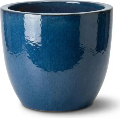 Produktbild von Provencelia Keramik Pflanzkübel Lancelot Aqua, Ø21 x H19 cm, frostbeständig, handgefertigt, glasiert, Outdoor, Garten, Terrasse, winterfest