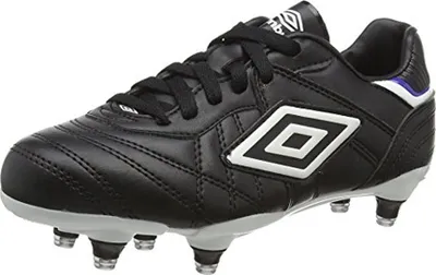 Immagine prodotto di Umbro - Scarpe da calcio "Speciali Eternal Club" con suola rigida per bambini UO2648 (31 EU) (nero/bianco/blu reale)