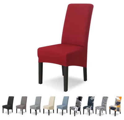 Produktbild von Set aus 6 Stretch-Stuhlhussen für Esszimmerstühle