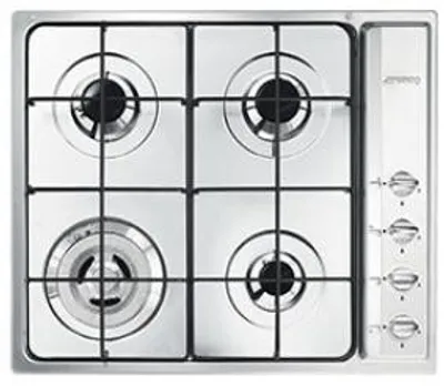 Zdjęcie produktu dla Smeg SR64S Płyta gazowa do zabudowy ze stali nierdzewnej, 4 palniki