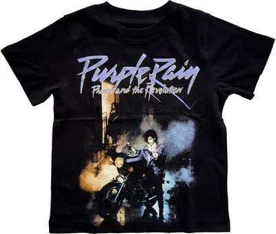 Produktbild von Prince - "Purple Rain" T-Shirt für Kinder RO373 (110) (Schwarz)