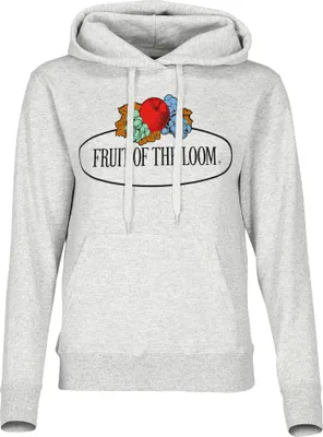 Produktbild von Fruit of the Loom Fruit of the Loom Damen Kapuzenpullover mit großem Vintage-Logo, Farbe:graumeliert, Größe:M
