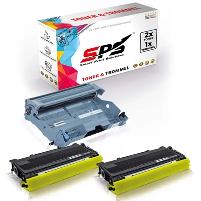 Produktbild von 2X TN2000 Toner Schwarz + 1x DR2000 Trommel kompatibel für Brother HL2020 Brother DR2000 Brother TN2000 HL2020 HL2030 HL2040 HL2040N HL2040R HL2050 HL2070N HL2070NR