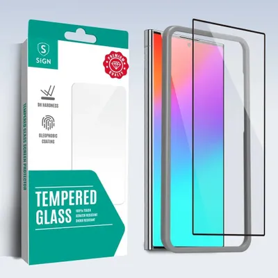 Zdjęcie produktu dla Folia ochronna SiGN na cały ekran do Samsunga Galaxy S25 z ramką montażową