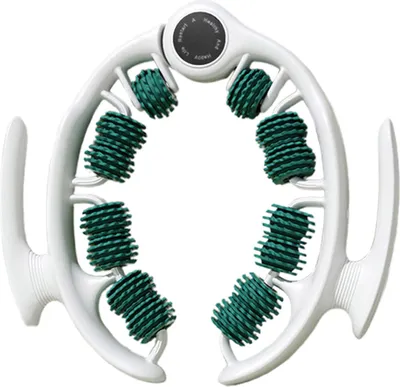 Produktbild von Beinmassagerolle, Anti-Cellulite-Lymphdrainage, Tiefengewebetherapie, Oberschenkel, Arm, Rücken, Schulter, Muskelentspannung, Massagegerät mit 14 Rollen