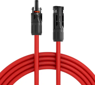 Produktbild von hb-digital 5m Solarkabel 6mm² H1Z2Z2-K Solarstecker Solarbuchse Photovoltaik PV Kabel rot