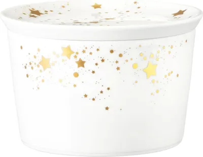 Produktbild von Seltmann Weiden Liberty Golden Star Schale mit Deckel 14x9cm