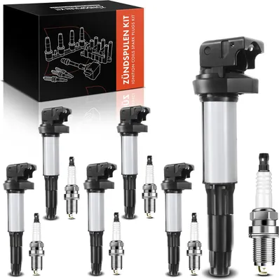 Image de Frankberg 6x Bobine allumage+6x Bougie allumage pour BMW E81 E87 F20 F21 E88 E82 E46 E90 E93 E92 E91 E39 E60 F07 E61