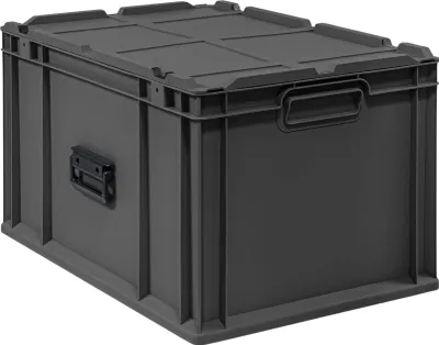 Produktbild von Eurobox NextGen Portable Germany | HxBxT 33,5x40x60cm | 65 Liter | Schwarz | Eurobehälter, Transportbox, Transportbehälter, Stapelbehälter