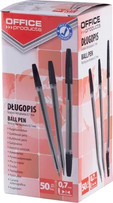 Zdjęcie produktu dla Office Products Paczka długopisów czarnych 1.0mm