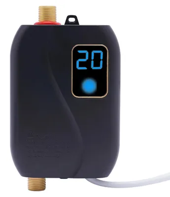 Obrázok produktu pre Mini okamžitý ohrievač vody - Elektrický ohrievač vody - 3,5 kW - Bez nádržky - Okamžité ohriatie vody - Vhodný do kúpeľne a kuchyne -  CE - Čierna farba