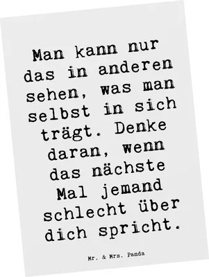 Produktbild von Mr. & Mrs. Panda Grußkarte Spruch Mobbing bewältigen Spiegelbild - Weiß - Geschenk, Mutmacher, Trost, Kunstkarten, Zuversicht, Hoffnung schenken, Postkarten, Weisheit