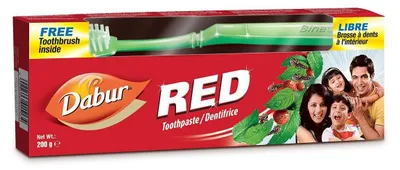 Obrázok produktu pre Dabur Bylinná Zubná Pasta 200 G - Červená