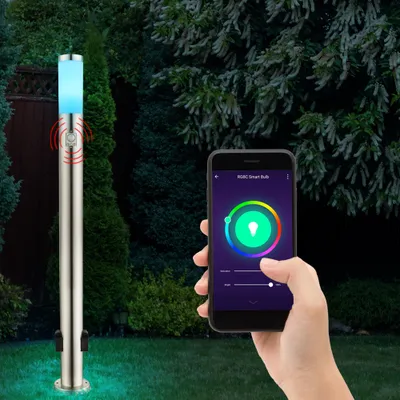 Produktbild von RGB LED Stehleuchte, Bewegungsmelder, App Steuerung, H 110 cm