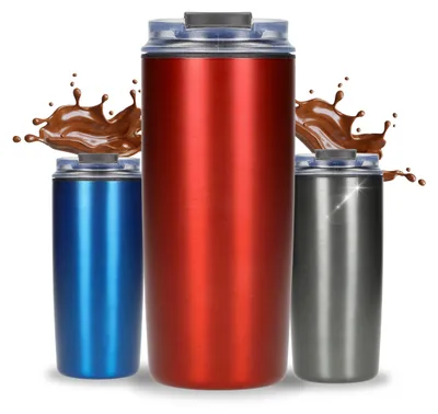 Produktbild von Kaffeebecher to go 450 ml 'Arabica' - Trinkbecher mit Deckel - BPA-frei und geschmacksneutral - rot