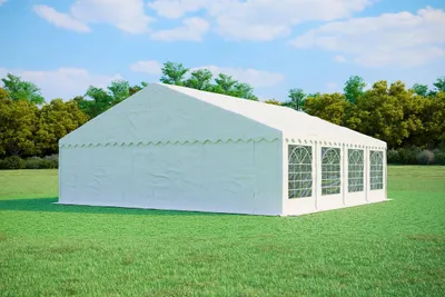Produktbild von Partyzelt 8x8m - PVC PREMIUM Feuerfeste - Weiß