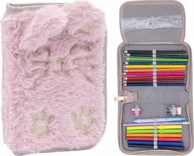 Produktbild von AstraBAG FLUFFY KITTY aufklappbares Federmppchen mit Mine, AC11, 503024080