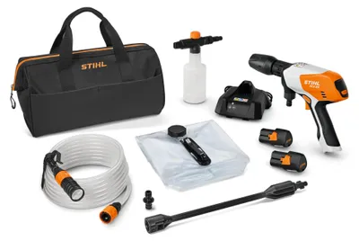 Obrázok produktu pre Stihl akumulátorový vysokotlakový čistič RCA 20, s 2 akumulátormi AS 2 a nabíjačkou AL 1