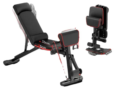 Immagine prodotto di Panca per pesi regolabile, struttura robusta, design salvaspazio, colore nero
