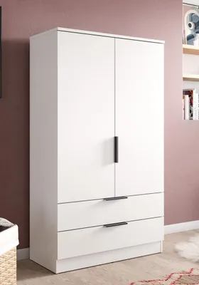 Produktbild von xonox.home Wäscheschrank Kopenhagen weiß B/H/T: 80x140x37 cm