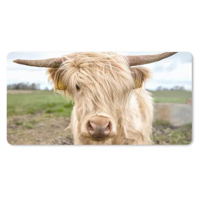 Produktbild von MuchoWow® Mauspad Mousepad Schottische Highlander - Licht - Landschaft 60x30 cm - Mousepads - Maus Mat - Pad - Mausunterlage - Nachhaltig