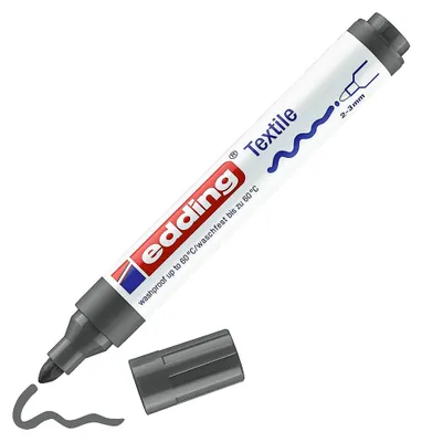 Produktbild von Edding 4500, Grau, Rundspitze, Grau, Weiß, Polypropylen (PP), Medium, 2 mm