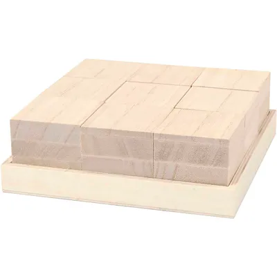 Obrázok produktu pre Drevené kocky, rozmery 4x4x4 cm, drevo Kaiserbaum, 9 kusov.