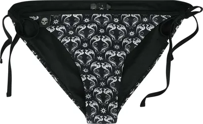 Produktbild von Gothicana by EMP Damen schwarze Bikinihose mit Drachen und Sternen XXL
