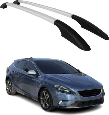 Image de Barres de toit longitudinales pour Volvo V40 2012-2019 en Alu gris