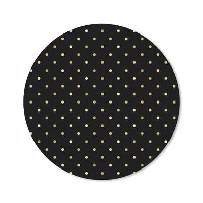 Obrázek produktu pro Podložka pod myš - Vzory - tečky - zlatá - černá - 20x20cm - Podložka pod myš
