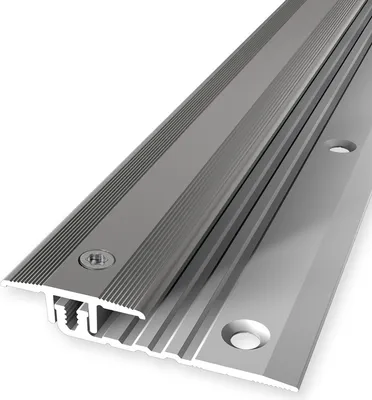 Produktbild von PROVISTON | Ausgleichsprofil | Vinylprofil | Breite: 25 mm | Höhenausgleich: 4 - 9.5 mm | Länge: 1000 mm | Aluminiumprofil | Edelstahloptik | 1 Stück