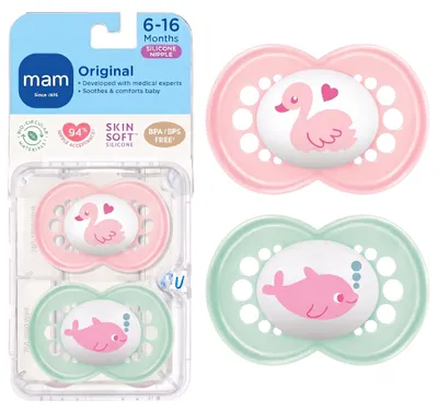 Produktbild von MAM Original Schnuller 6m+ Mädchen Silikon