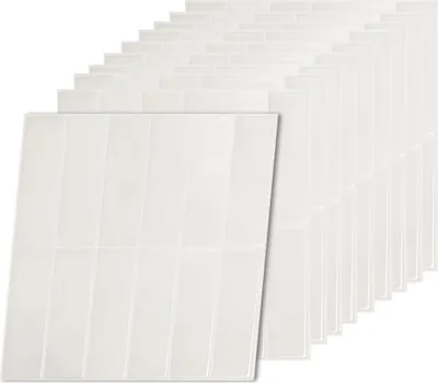 Zdjęcie produktu dla Relaxdays – samoprzylepne płytki, 10 sztuk, do łazienki i kuchni, naklejki na płytki 30x30, samoprzylepne, płytki 3D z możliwością przycięcia, PU, białe