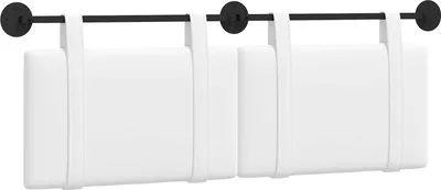 Image de Tête de lit suspendue VidaXL, tissu blanc