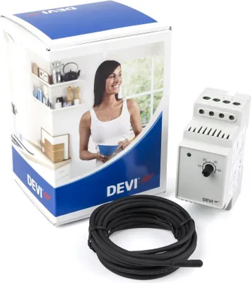 Produktbild von DEVI Thermostat Devireg 330 -10/+10 Grad f. Hutschiene 140F1070