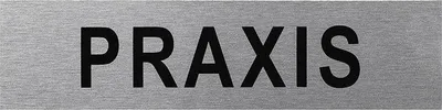 Obrázek produktu pro Hliníková cedule na dveře " Praxis " 160x40mm
