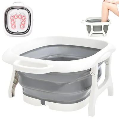 Produktbild von Fußbadewanne, Fußbad, Fußwanne, Faltbares Fussbadewanne mit Massage, Stress abbauen, für Massagen, Pediküre und Entspannung