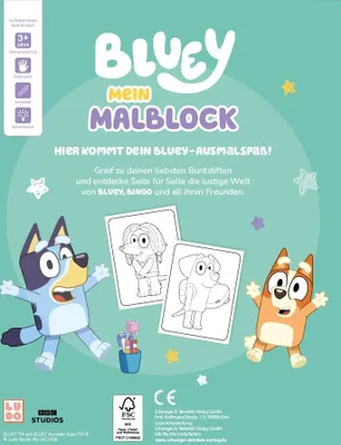 Produktbild von Bluey Mein Malblock für Kinder ab 3 Jahren