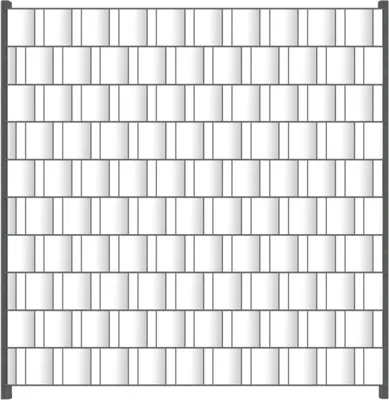 Produktbild von Wallario Zaunsichtschutz mit Motiv Weiß für Ein- und Doppelstabmatten Zäune in der Größe 200 x 200 cm