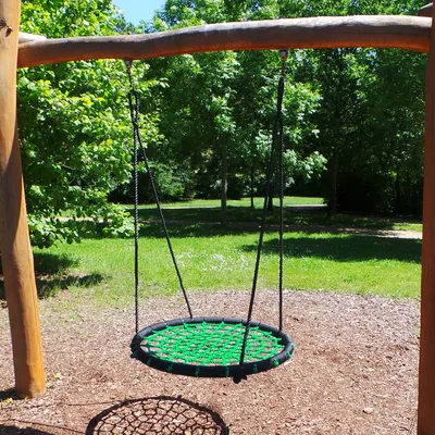 Produktbild von Nestschaukel 100 cm XL Schaukel Rundschaukel Tellerschaukel Netzschaukel 200kg - grün