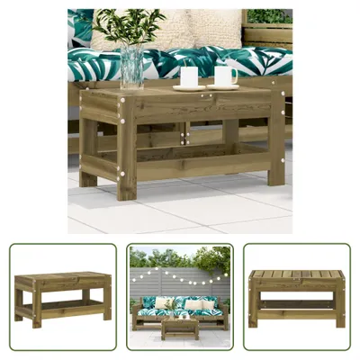 Produktbild von The Living Store Gartenhocker 62x30x32 cm Kiefernholz Imprägniert