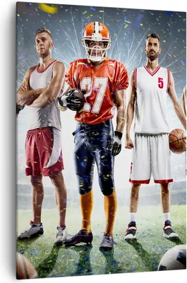 Produktbild von Bild auf Leinwand - Leinwandbild - Einteilig - Sport Sportler - 70x100cm - Wand Bild - Wanddeko - Wandbilder - Leinwanddruck - Kunstdruck - Wanddekoration - Leinwand bilder - Wandbild - PA70x100-3873